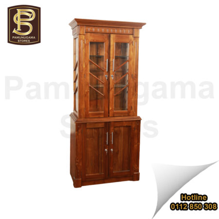 3' R Teak Display Cabinet