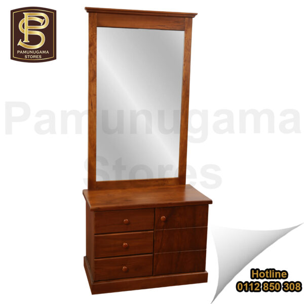 3D One Door Teak Dressing Table