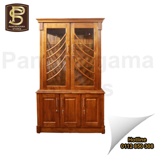 4' R Teak Display Cabinet