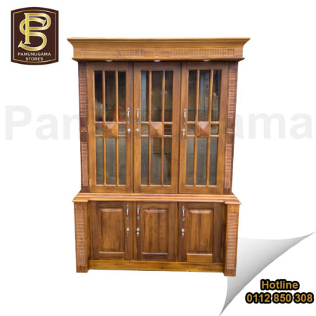 5' Light Teak Display Cabinet (K)