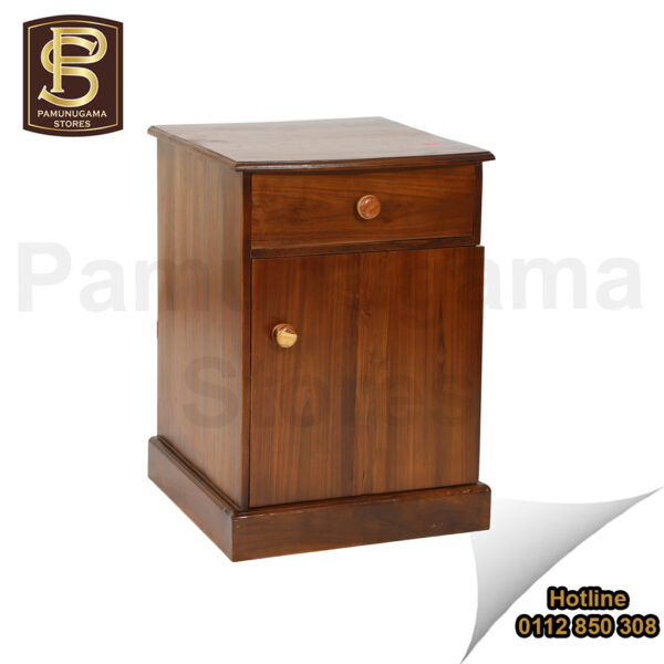 Drawer & Door Teak Bed Side Cupboard