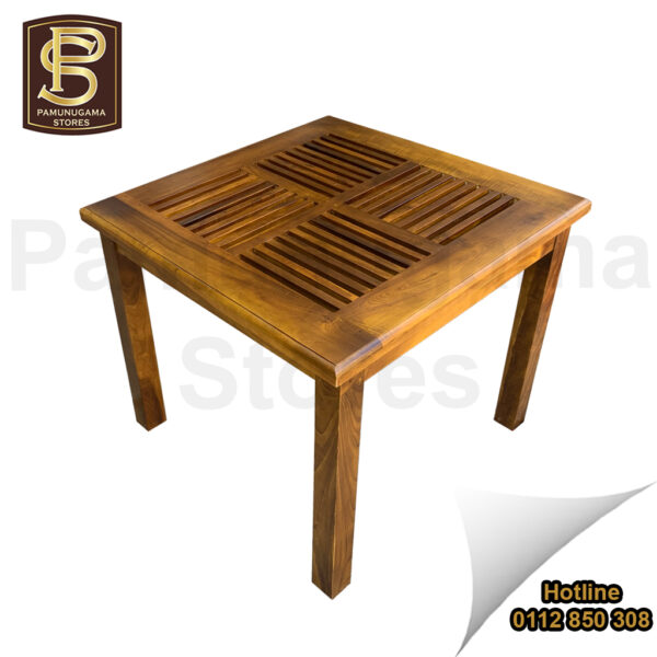 Strip Square Teak Table