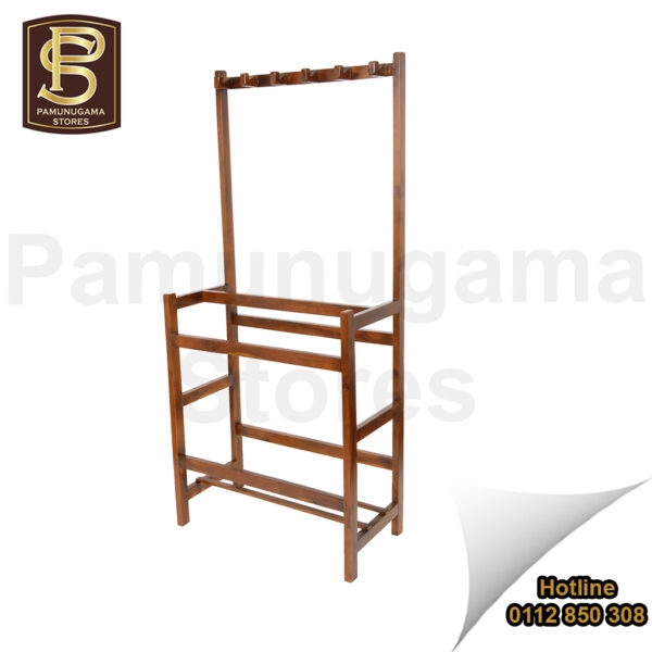 Teak High Towel Rack