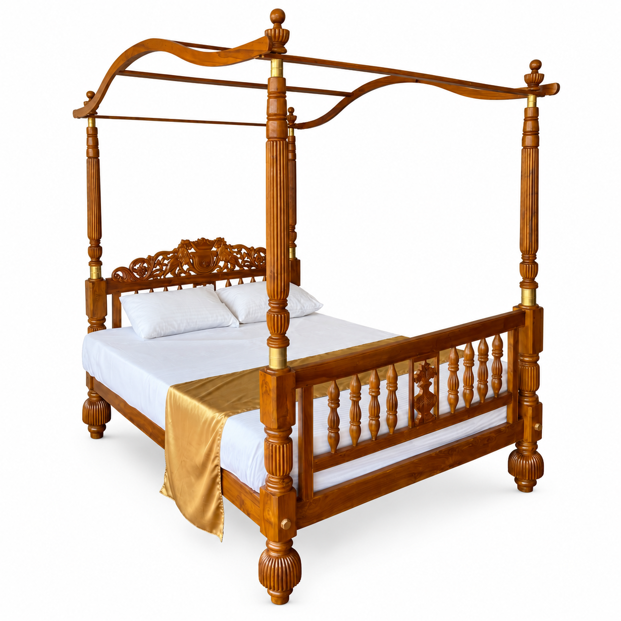 Viyan Teak Canopy Bed