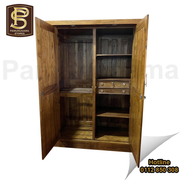 4.5′ Teak Light Wardrobe Inside