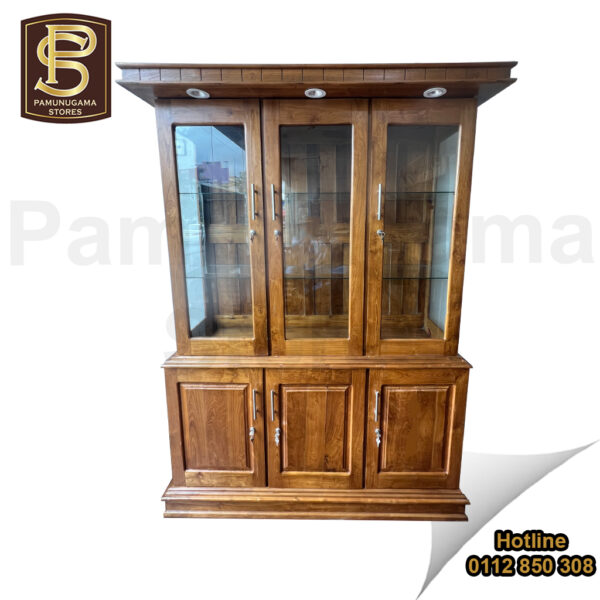 5′ R Ship Teak Display Cabinet