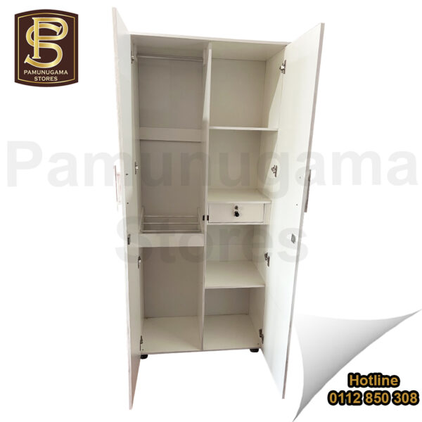 6’x3′ MDF Wardrobe White Inside