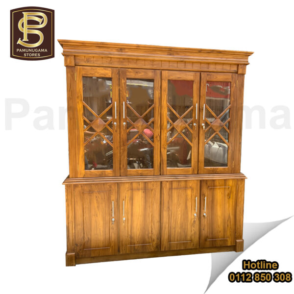 6′ C Teak Display Cabinet