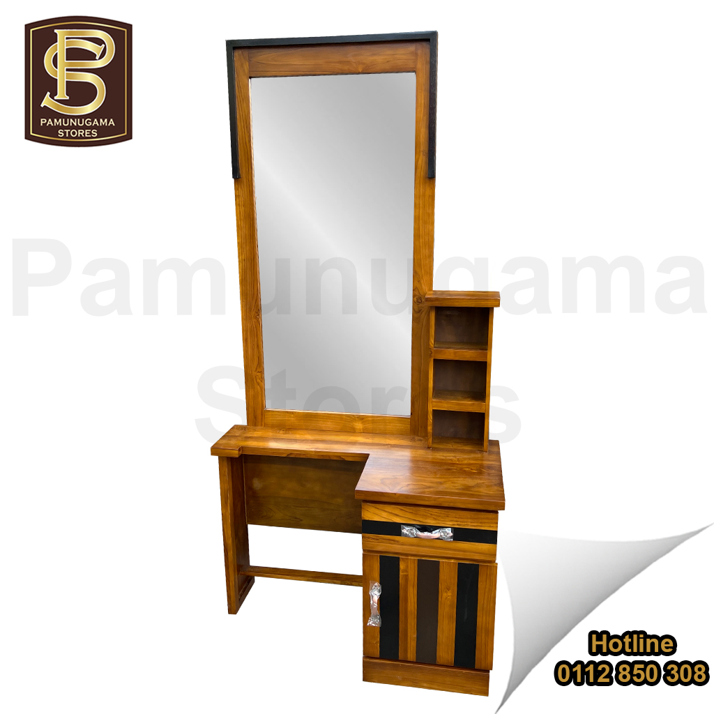 Modern PVC L-Shaped Wardrobe with Dressing Table | OPPOLIA