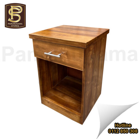 Open Teak Bed Side Cupboard