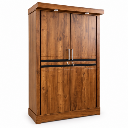 2 Door Teak Wardrobe with Lights