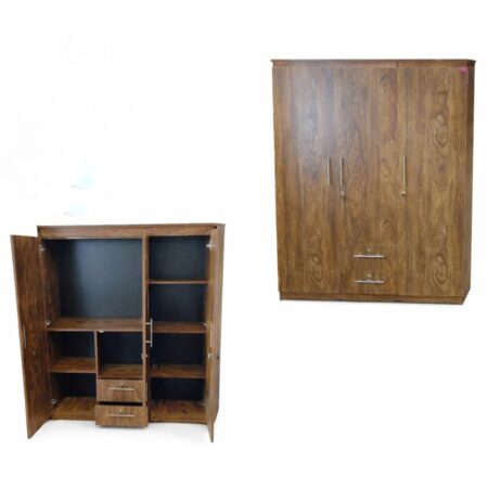 66X47X15 Melamine 3 Door Budget Wardrobe With 2 Drawers