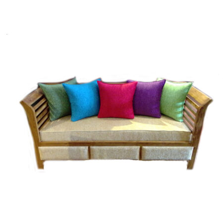 Teak 3 seater duck sofa