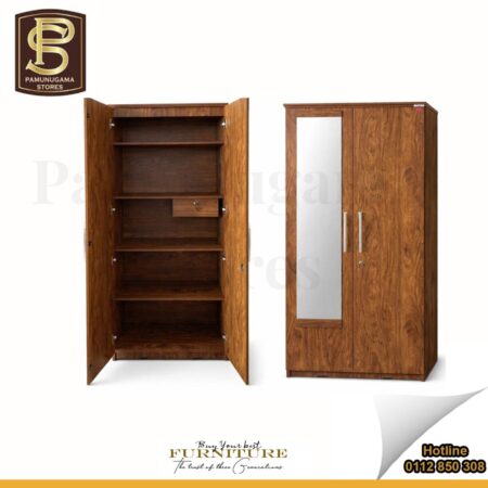 72x32x16 Melamine Wardrobe With Mirror (005)