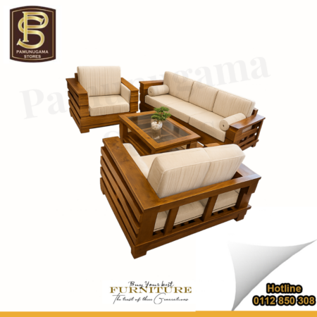 Teak 3:2:1 Small Building Sofa Set
