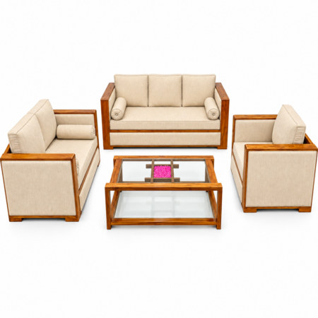 Full Cushion Box Large Teak Sofa Set